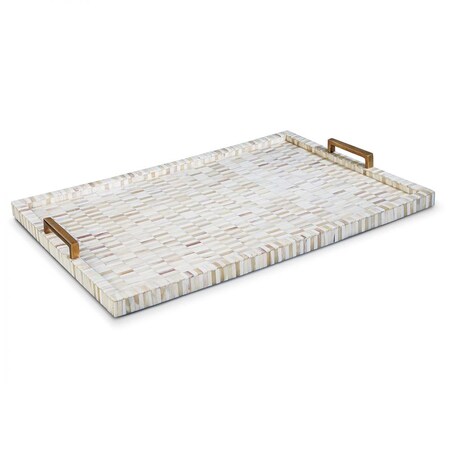 Regina Andrew Multi-Tone Bone and Brass Tray 20-1039